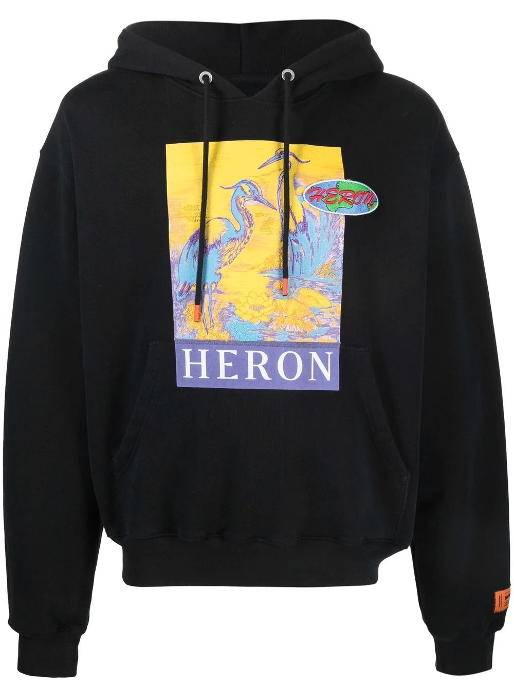 heron-print hoodie - 1