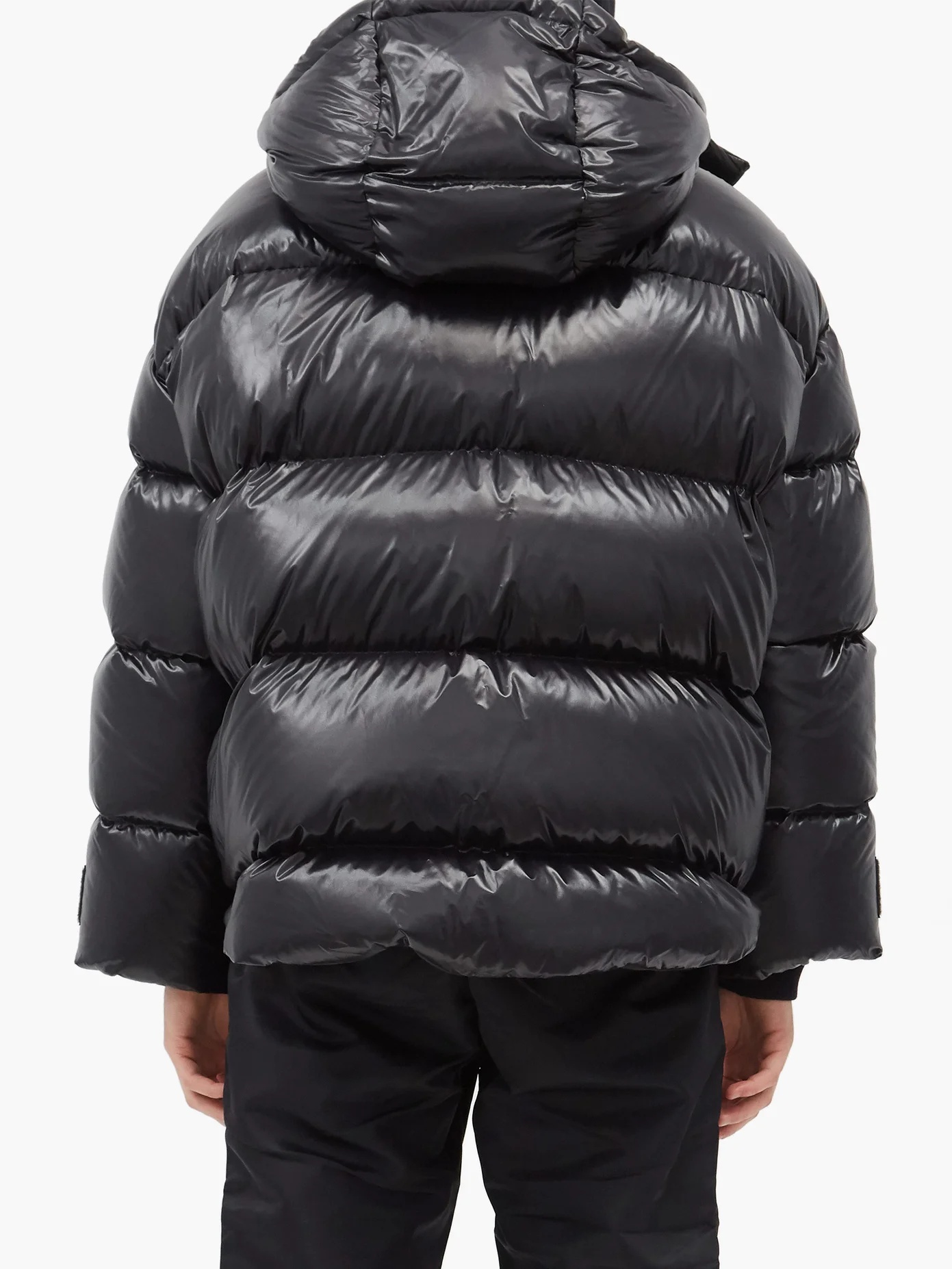 Hooded padded quilted-shell coat - 5