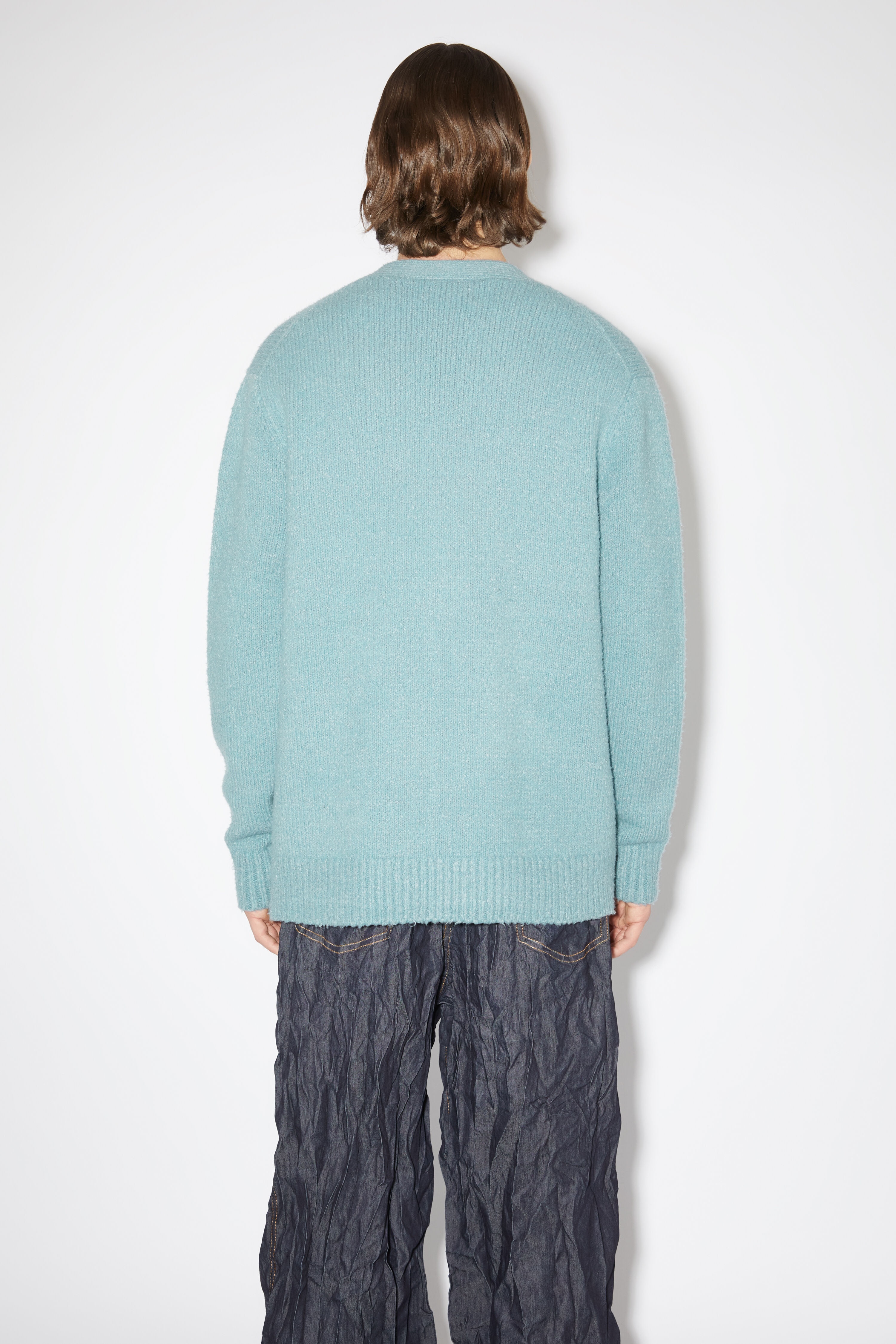 Wool blend cardigan - Mineral blue - 3