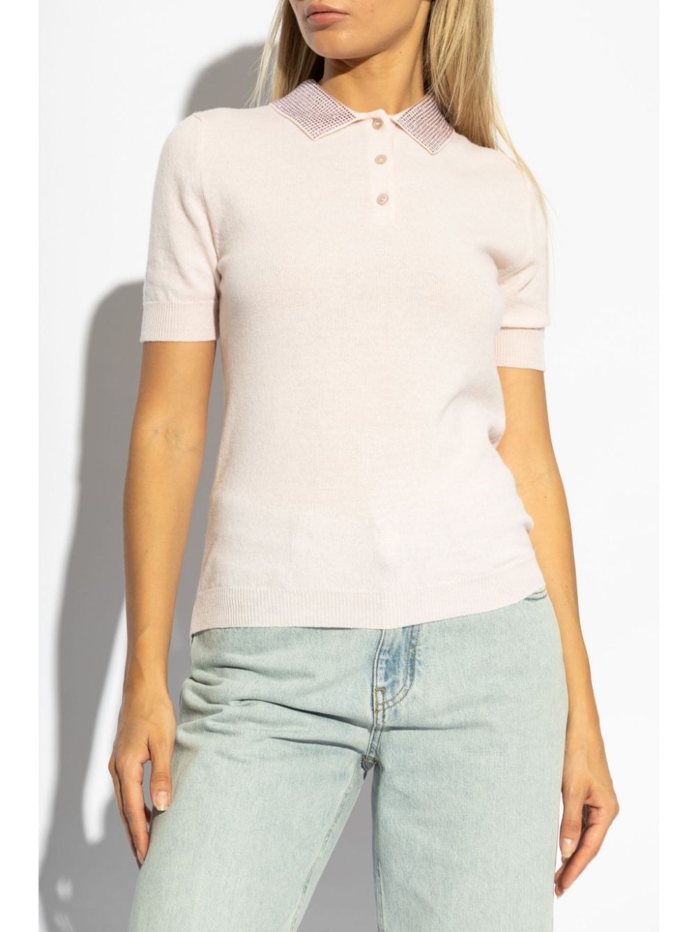 rhinestone-embelished polo shirt - 3