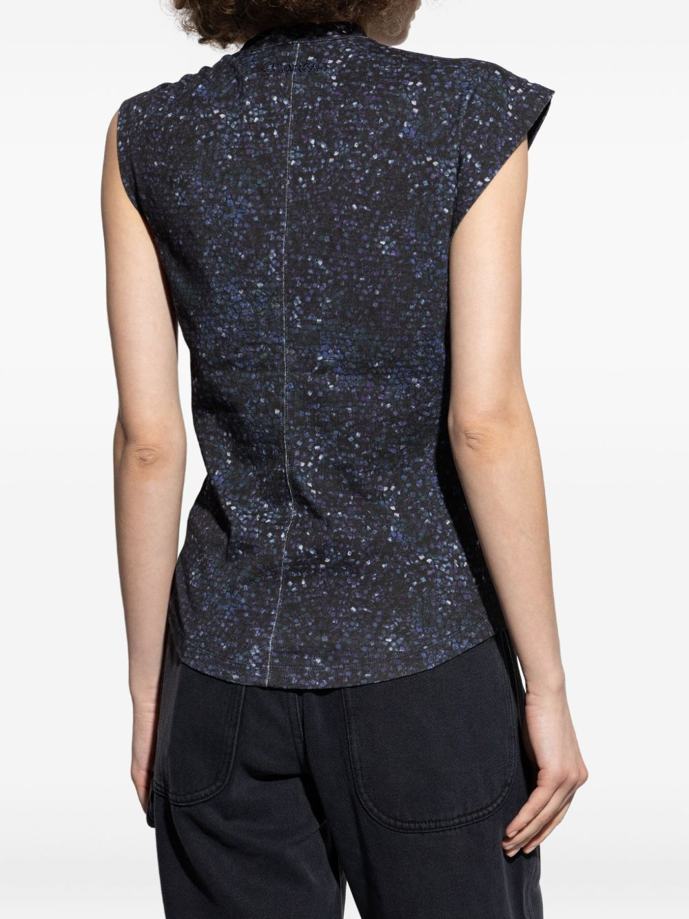 sequin-print knot-detail top - 4