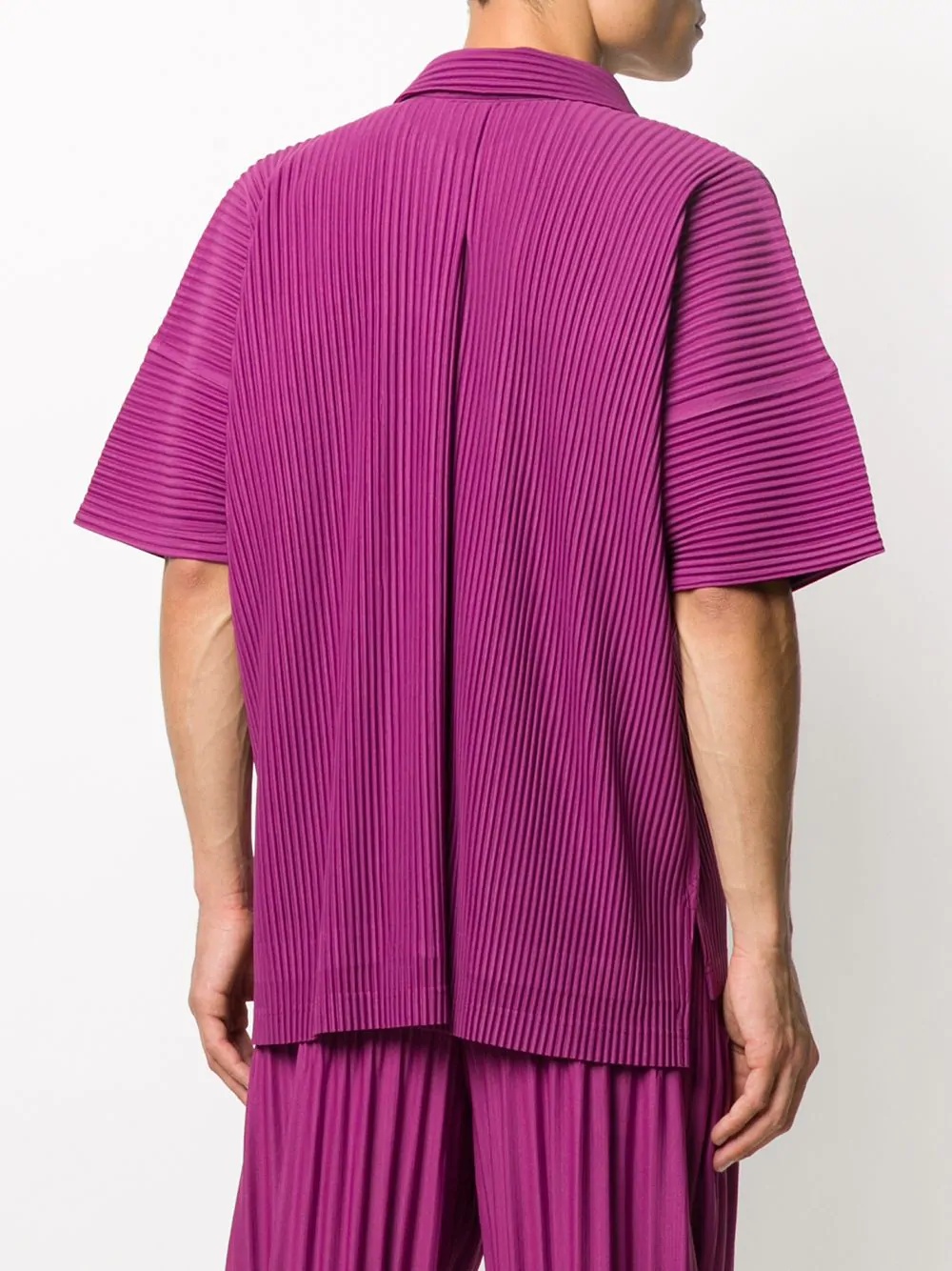 pleated short-sleeve shirt - 4