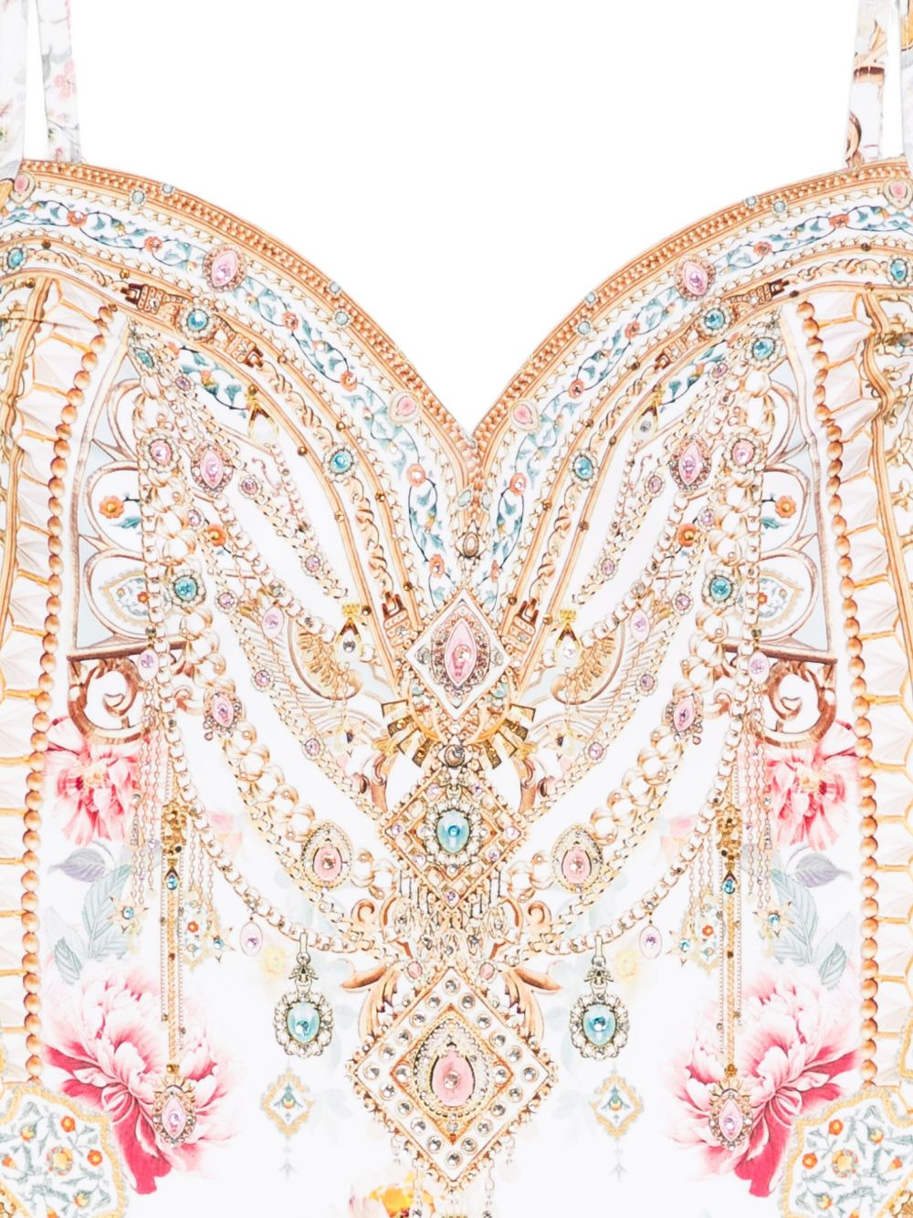 sweetheart-neck embellished swimsuit - 3