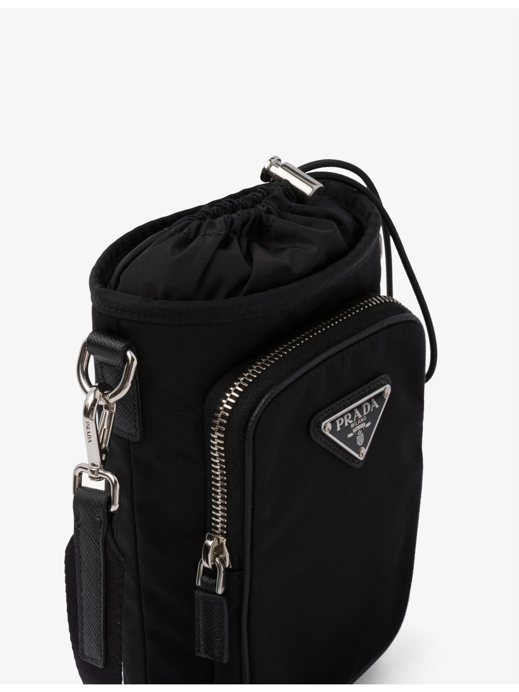 Logo-plaque recycled-nylon cross-body phone pouch - 3