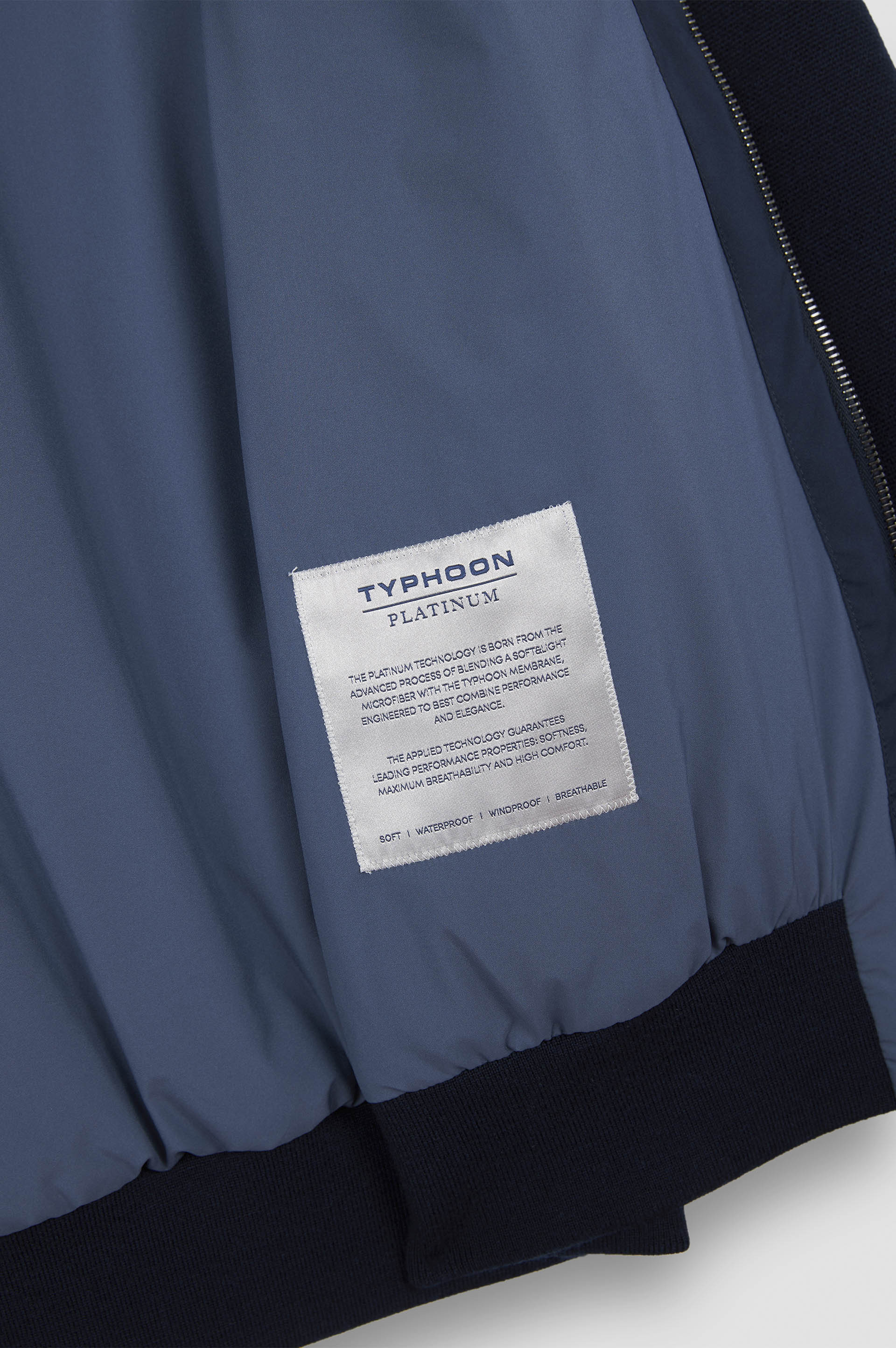 HYBRID ZIP-UP SWEATER IN SOFT COOL TOUCH WOOL AND TYPHOON® PLATINUM - 8