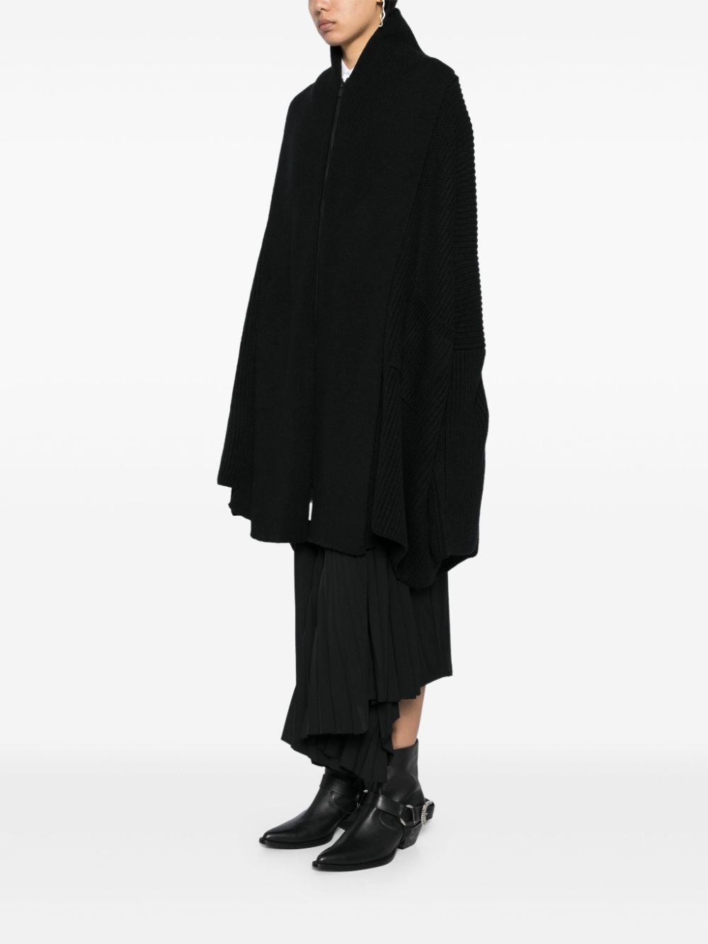 layered-design cardigan - 3