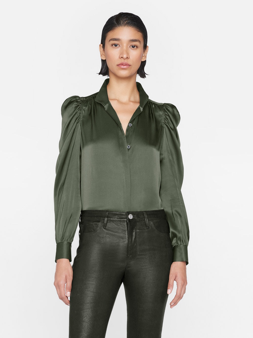 Gillian Long Sleeve Top in Surplus - 2