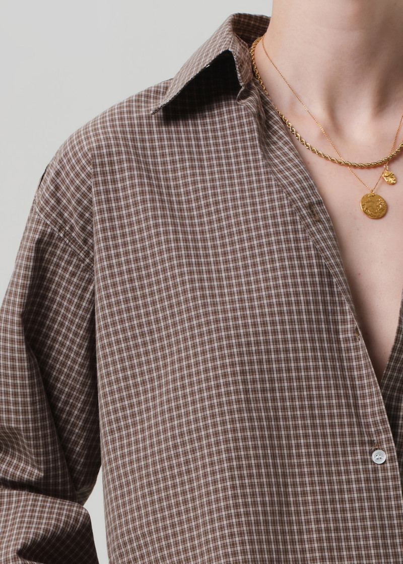 Ana Cropped Shirt In Heritage Plaid 5