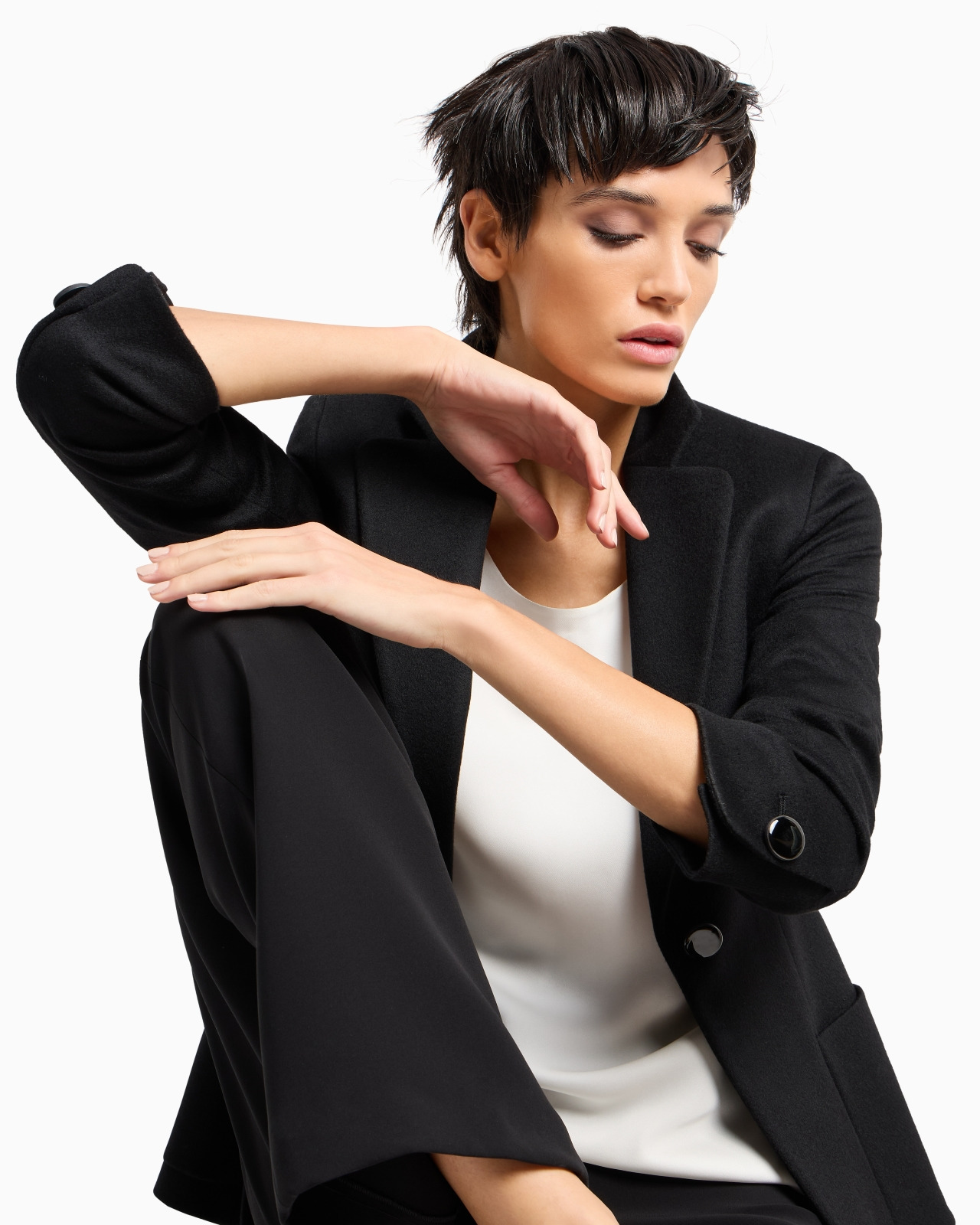 Straight-cut, silk-cady trousers - 6