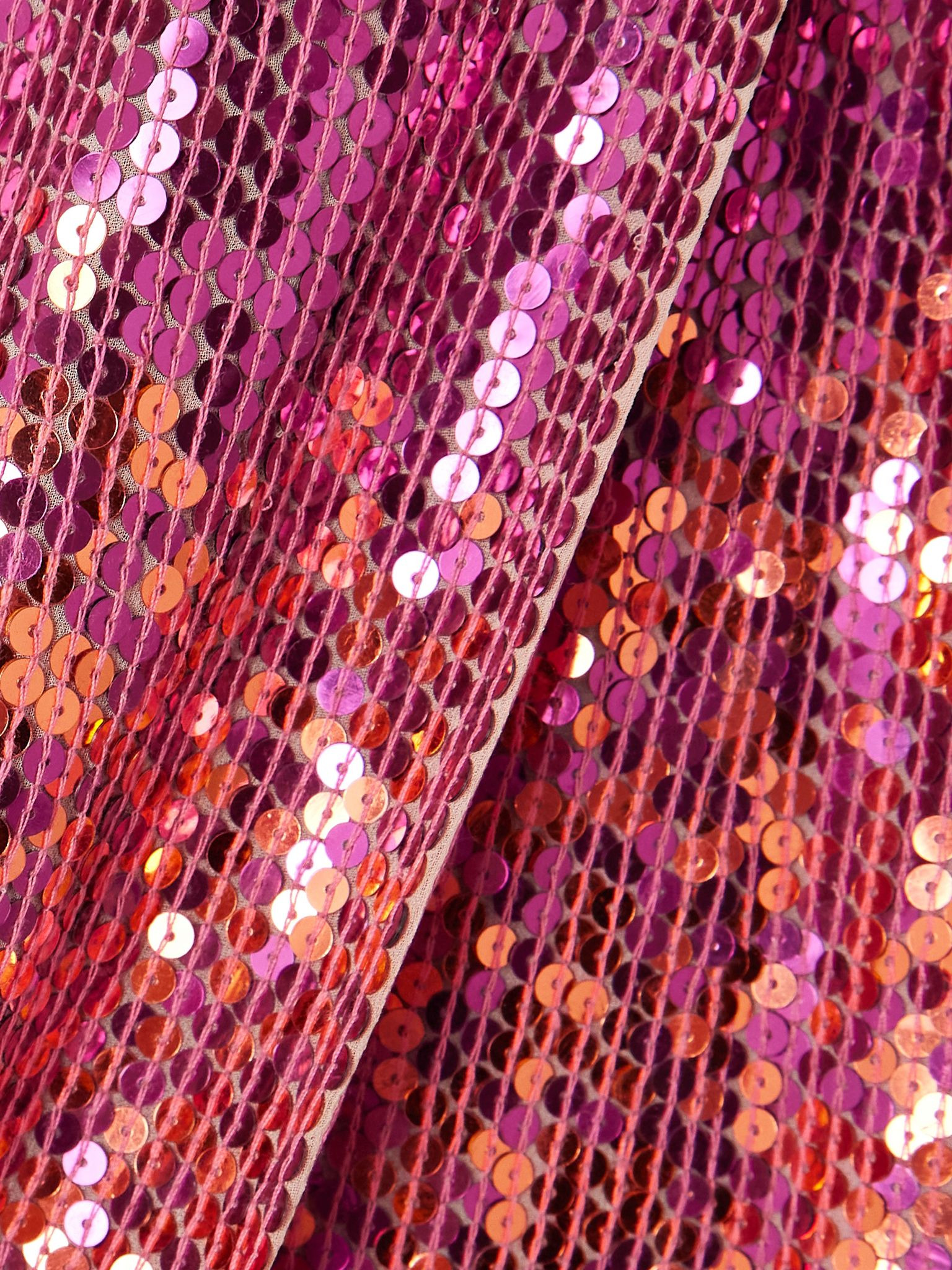 Sequined jersey wrap gown Pink - 4