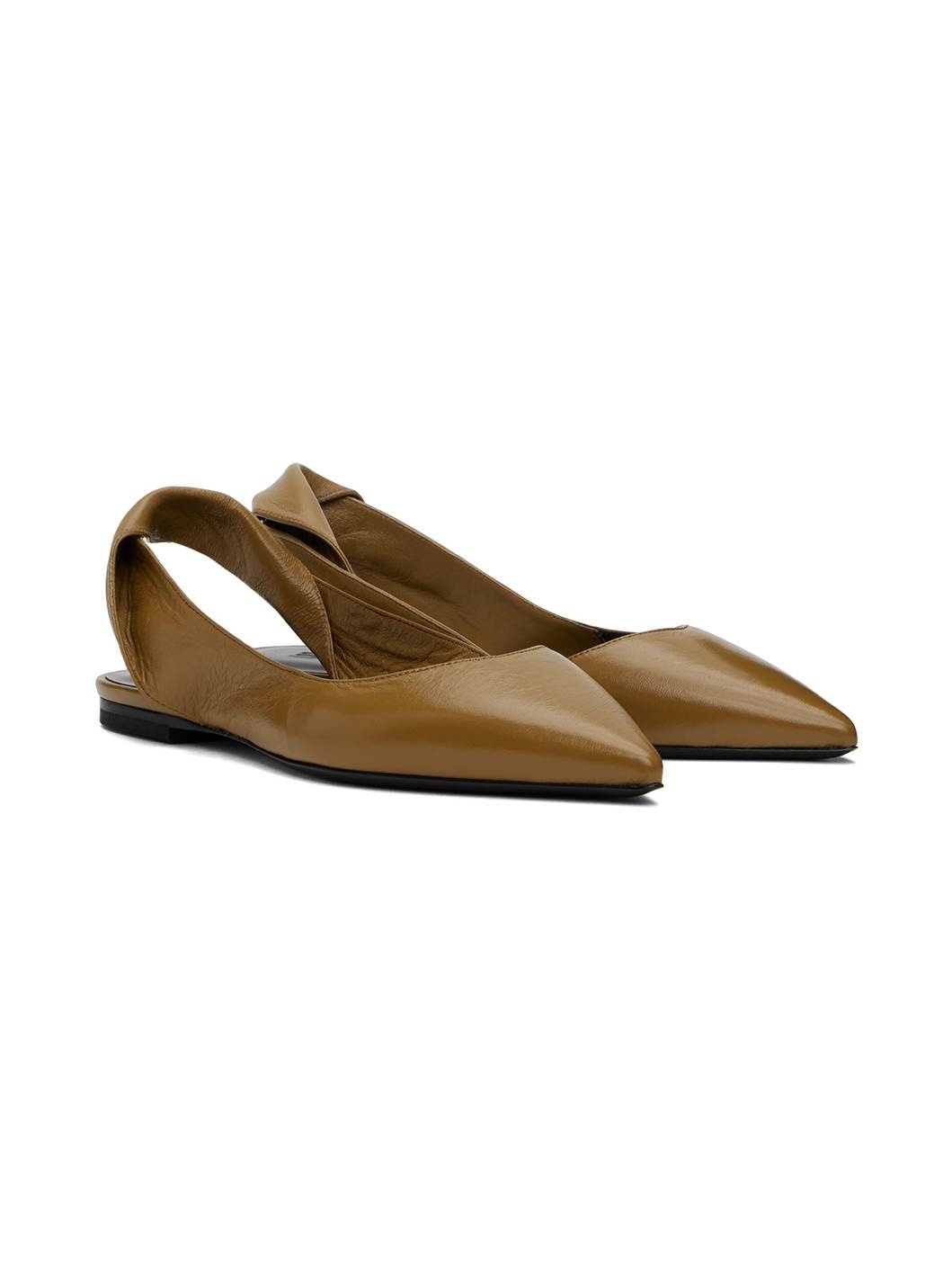 Brown Yasha Flats - 4