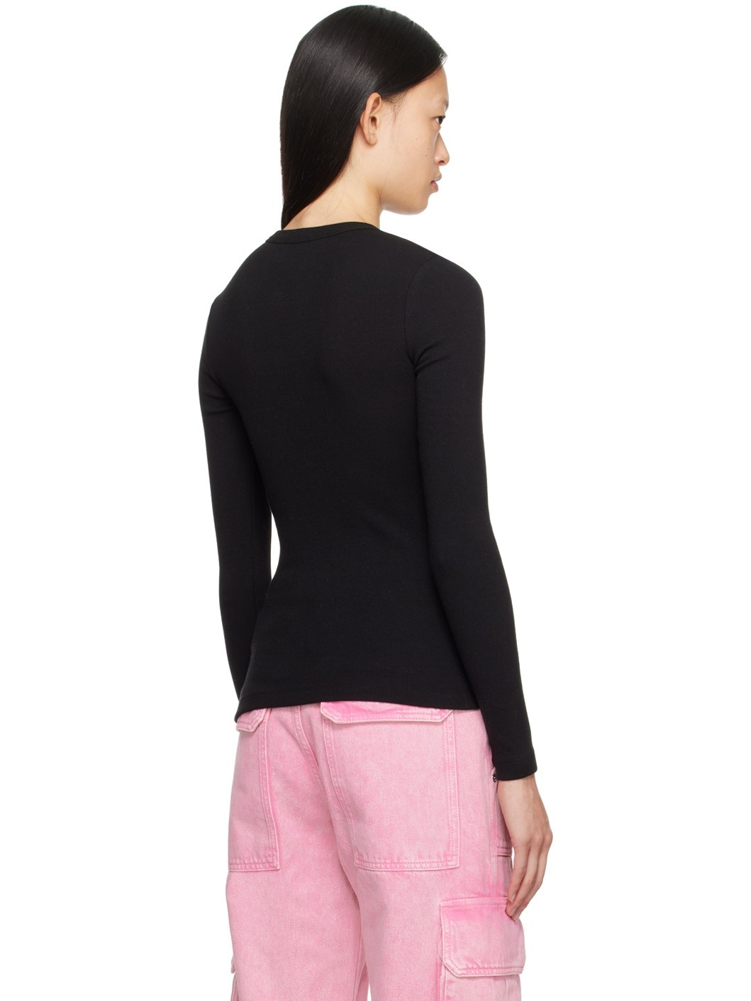 Black Cutout Long Sleeve T-Shirt - 3