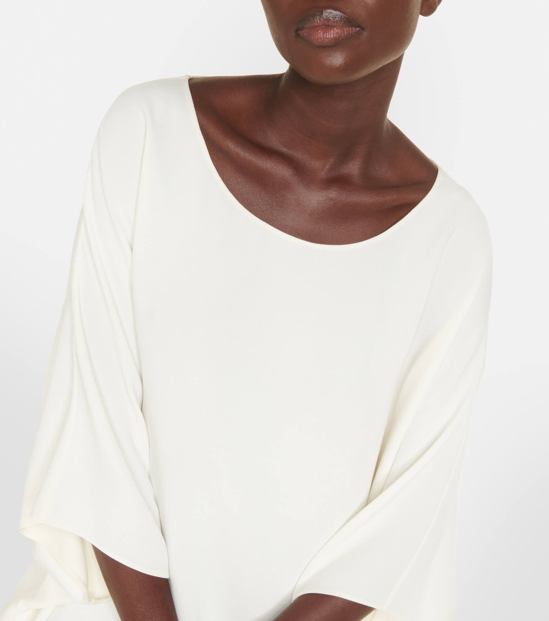 Abasi oversized wool and silk midi dress - 4