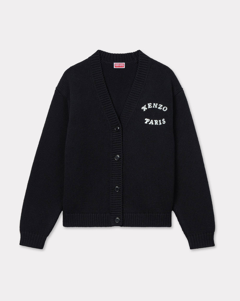 'KENZO VERDY MARKET' embroidered knitted cardigan in wool and cotton - 1