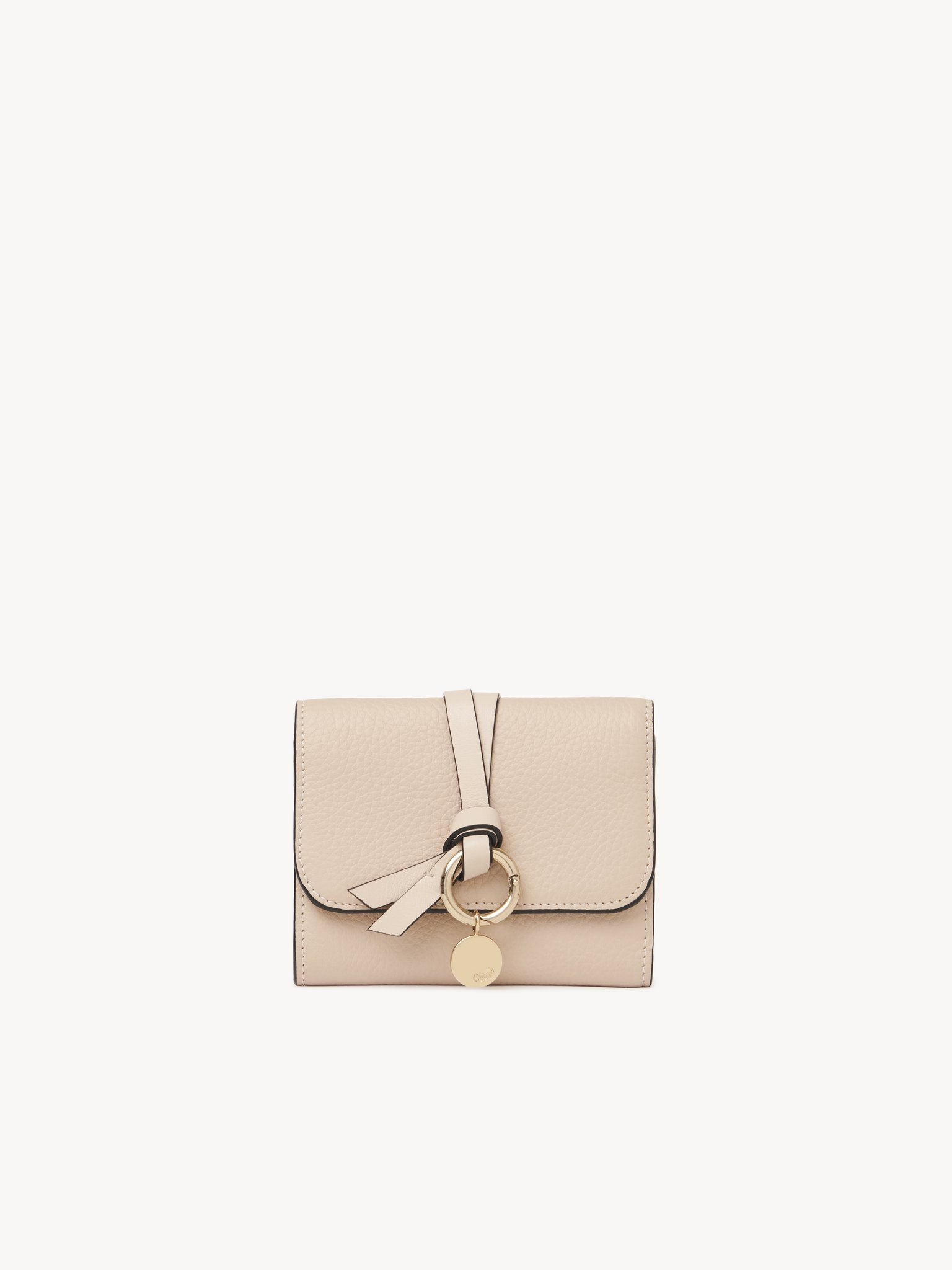 SMALL ALPHABET TRI-FOLD IN GRAINED LEATHER - 2