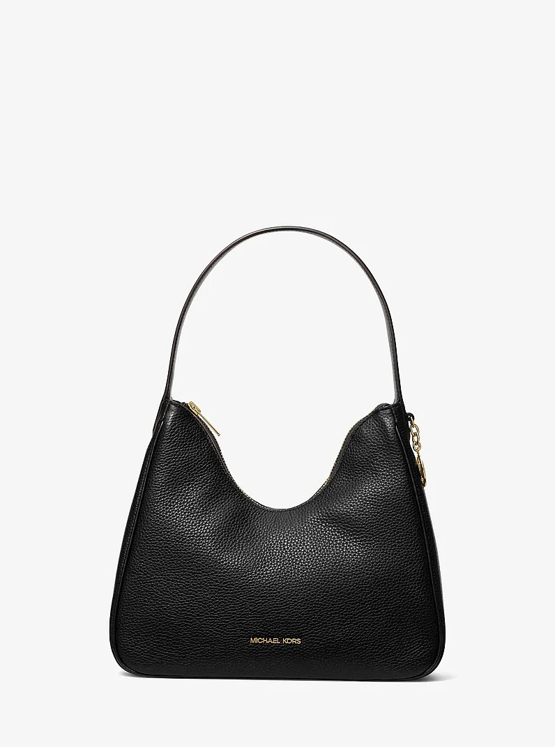 Nayla Small Pebbled Leather Hobo Shoulder Bag - 1
