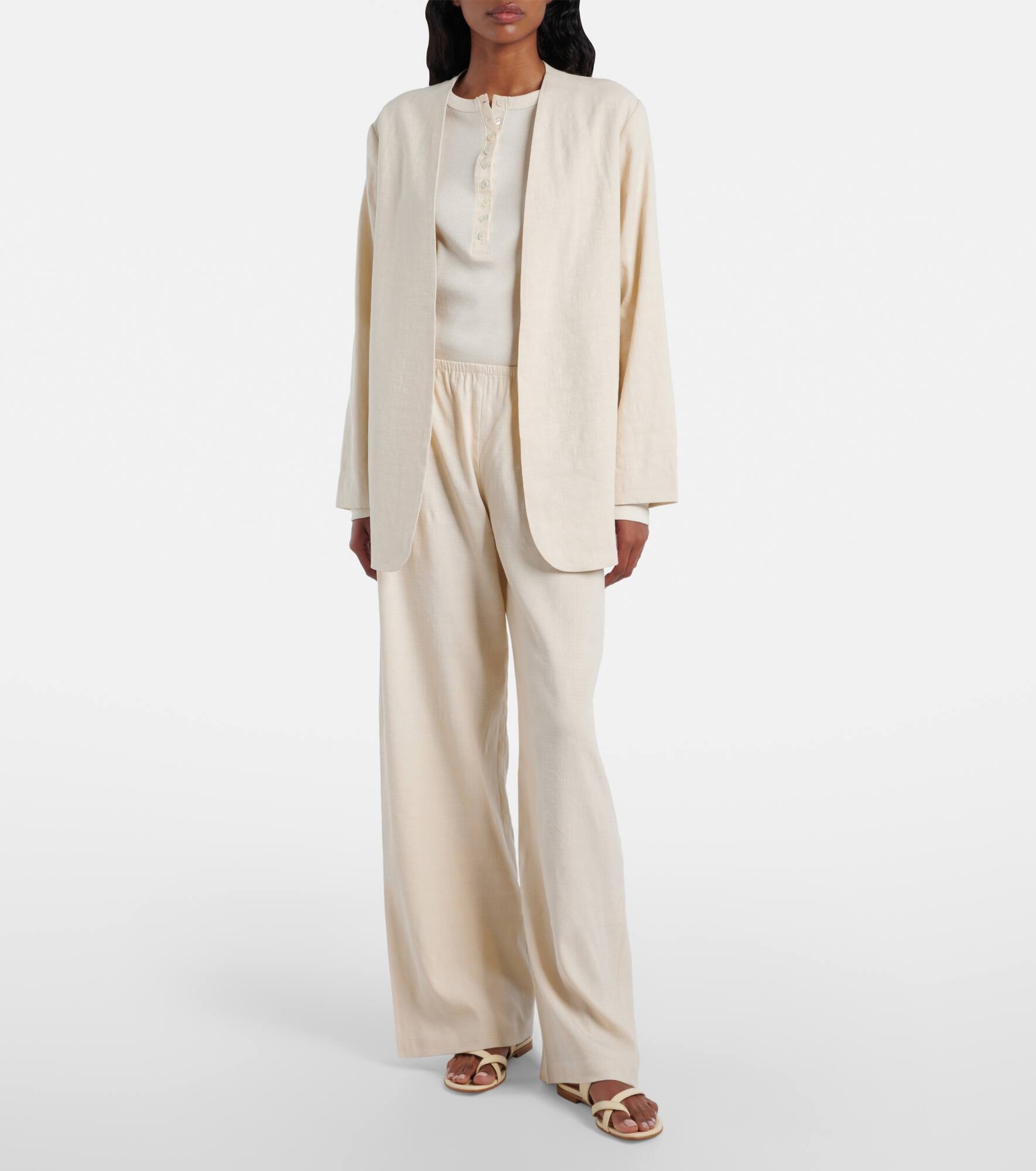 Belle linen-blend jacket - 2