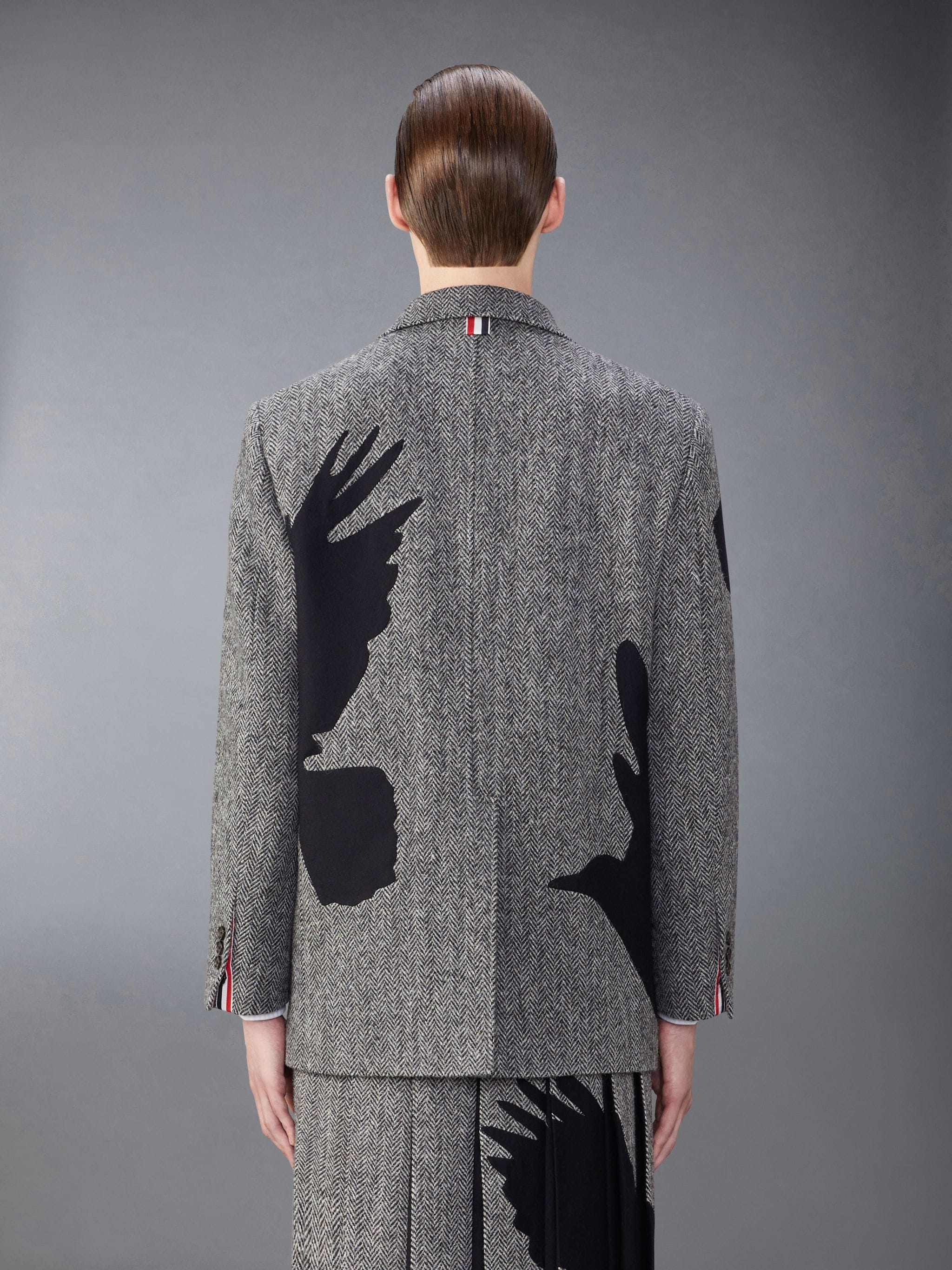 Tweed Raven Unstructured Sack Sport Coat - 2