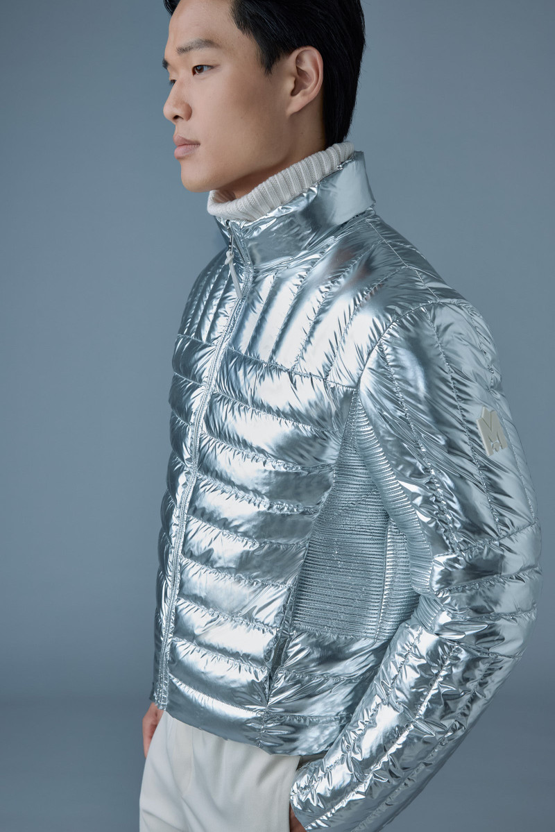 TRAVIS-M Metallic perpendicular channel quilt down jacket 5