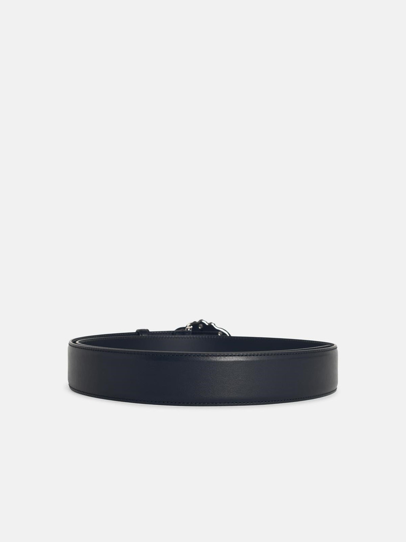 VERSACE 'MEDUSA' BLACK LEATHER BELT outlook