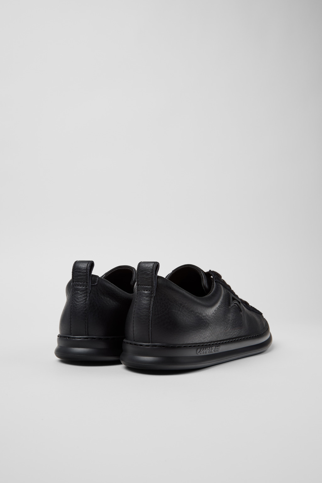 Black Leather and Nubuck Sneakers for Men. - 3