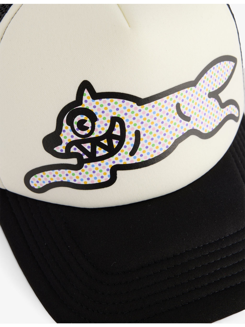 Polka Dot Running Dog Woven Trucker Cap - 2