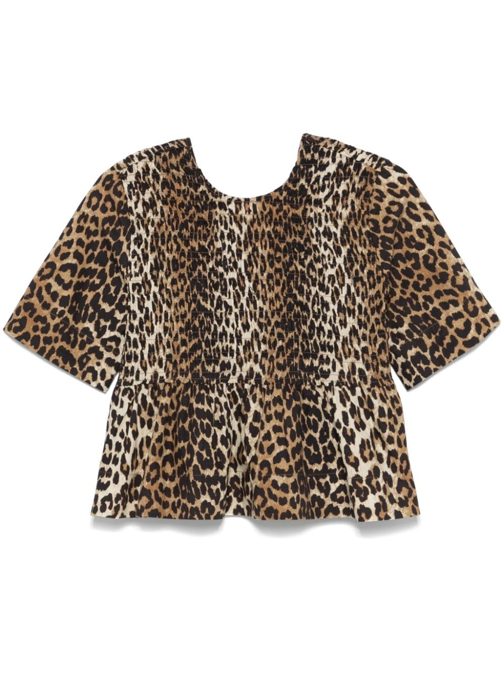 smock leopard printed blouse - 1