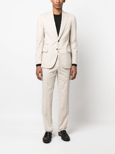 Brioni single-breasted cotton-cashmere suit outlook