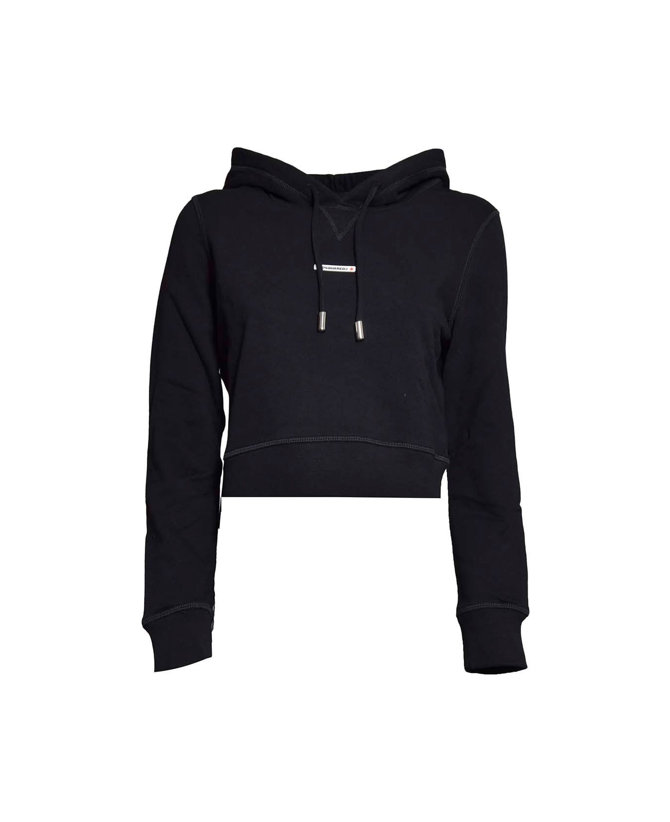 Logo Patch Drawstring Hoodie - 1