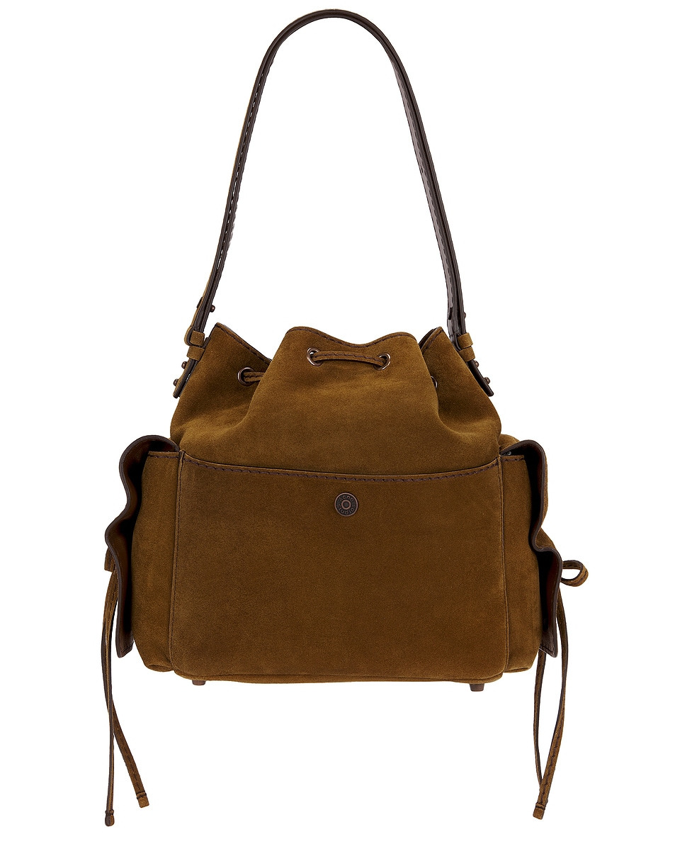 Multipocket Bucket Suede Bag - 3