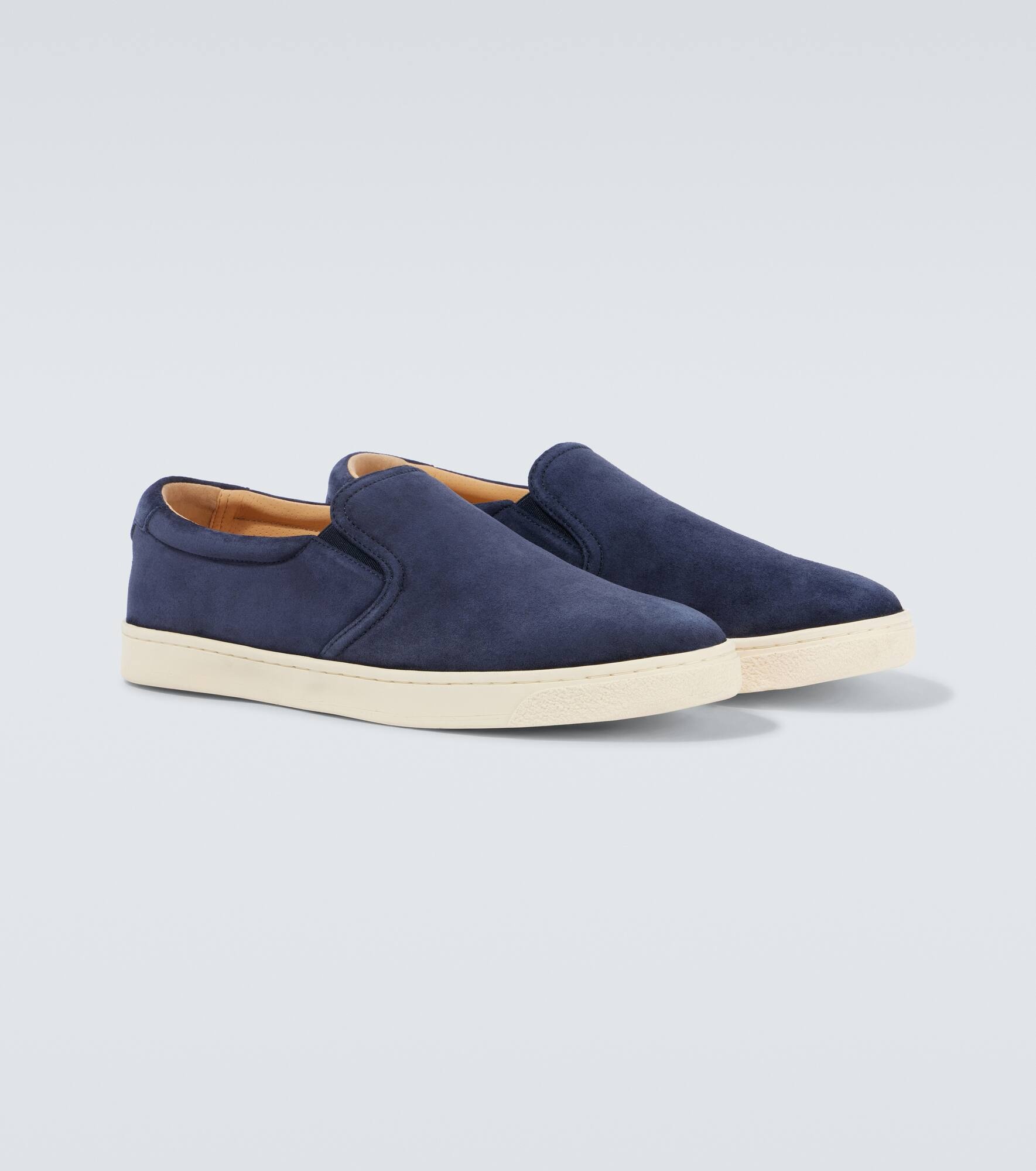 Suede slip-on sneakers - 5