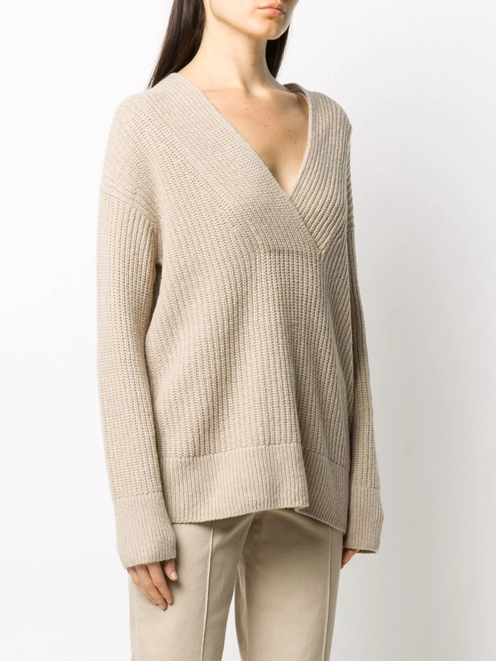 V-neck knitted jumper - 3