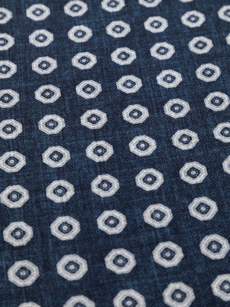 geometric-pattern silk pocket square - 3