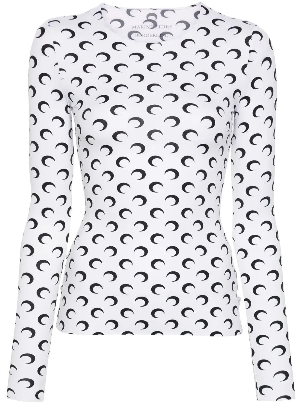 MARINE SERRE - Women Moon Printed Jersey Ls Crewneck Top - 5