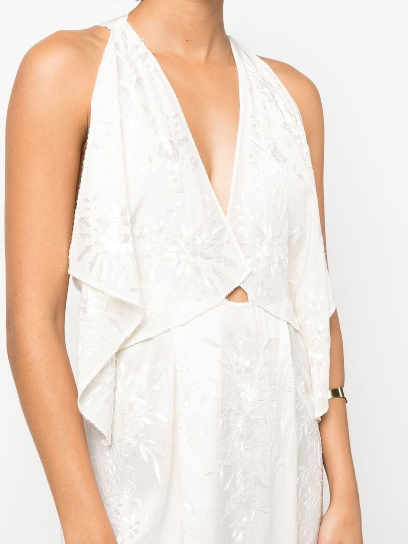 Pomaki floral-embroidered silk dress 5