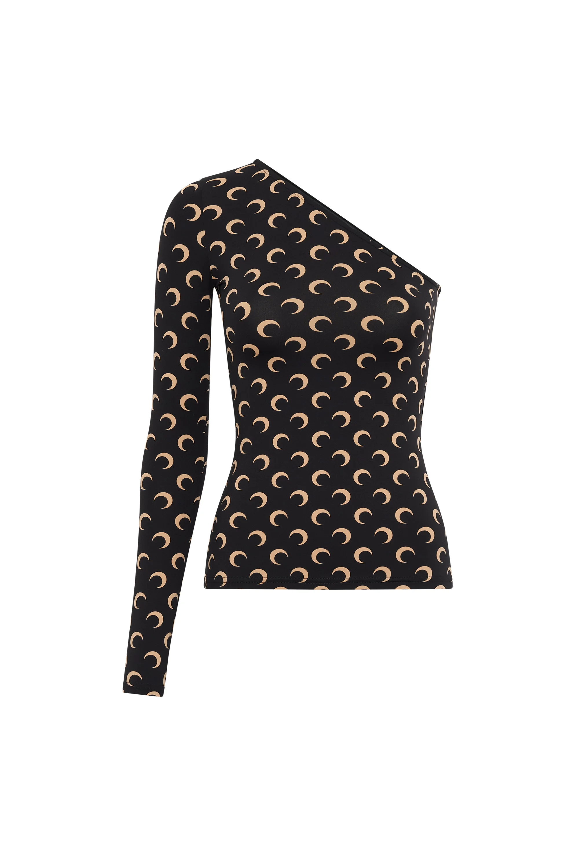 Recycled Moon Jersey Second Skin Asymmetric Top - 1