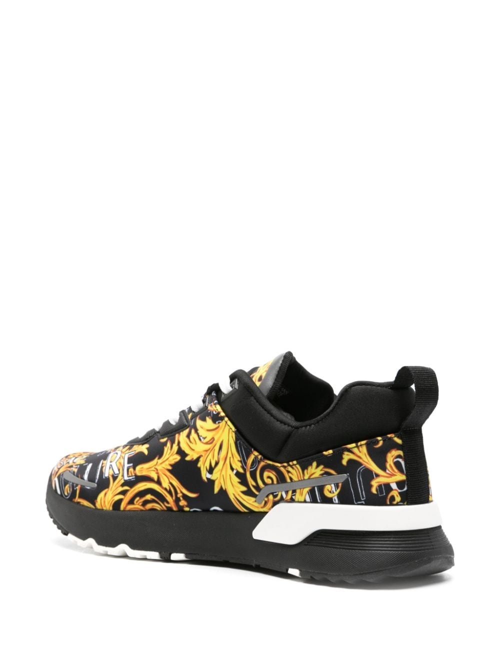 Barocco-print panelled sneakers - 3