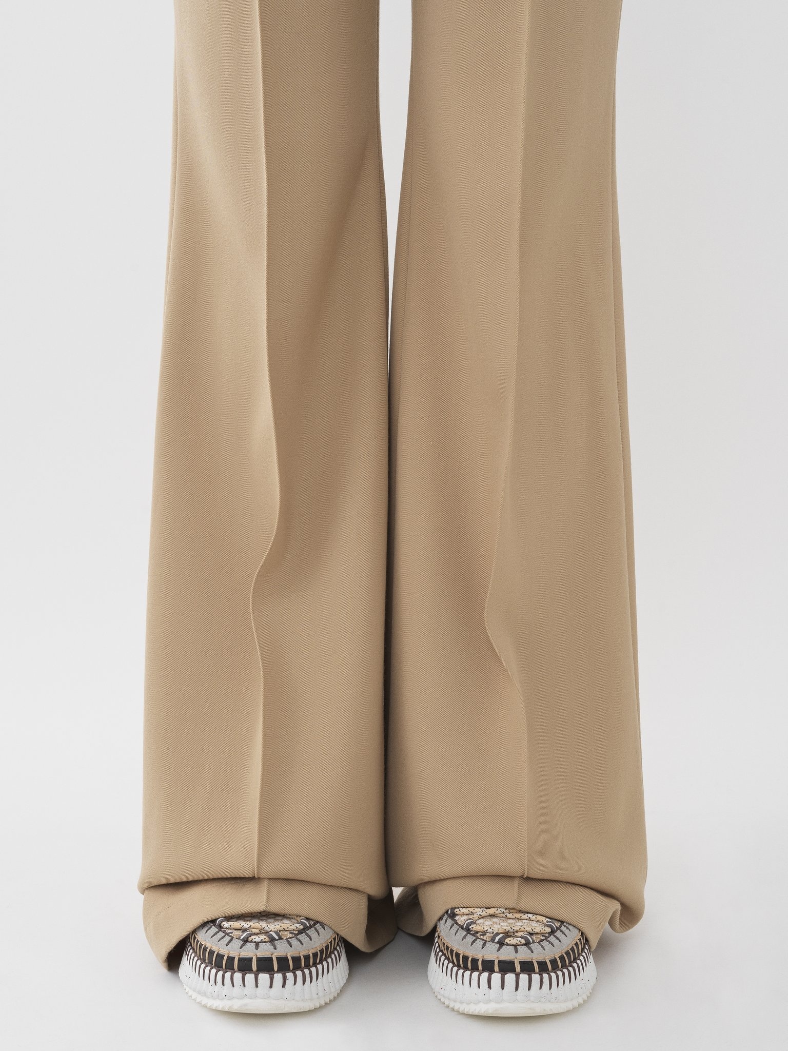 BIMATERIAL FLARE PANTS - 6