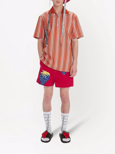 JW Anderson half-zip striped polo shirt outlook