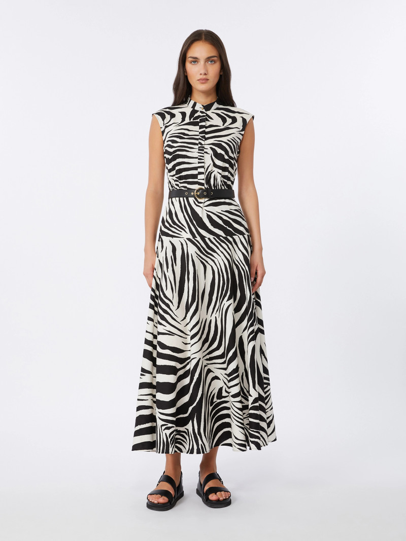 WEST Printed poplin shirt dress - BLACK 3