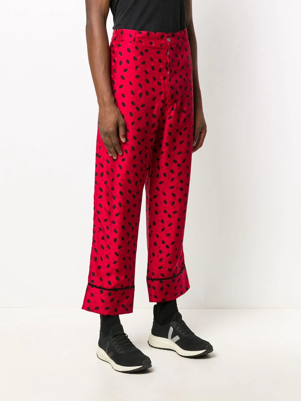 polka dot pattern trousers - 3