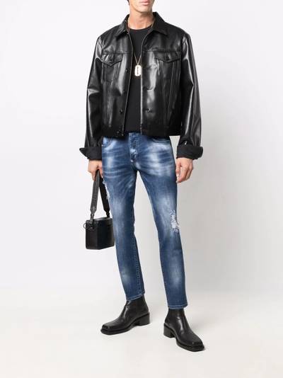 PHILIPP PLEIN ripped-detailed skinny jeans outlook