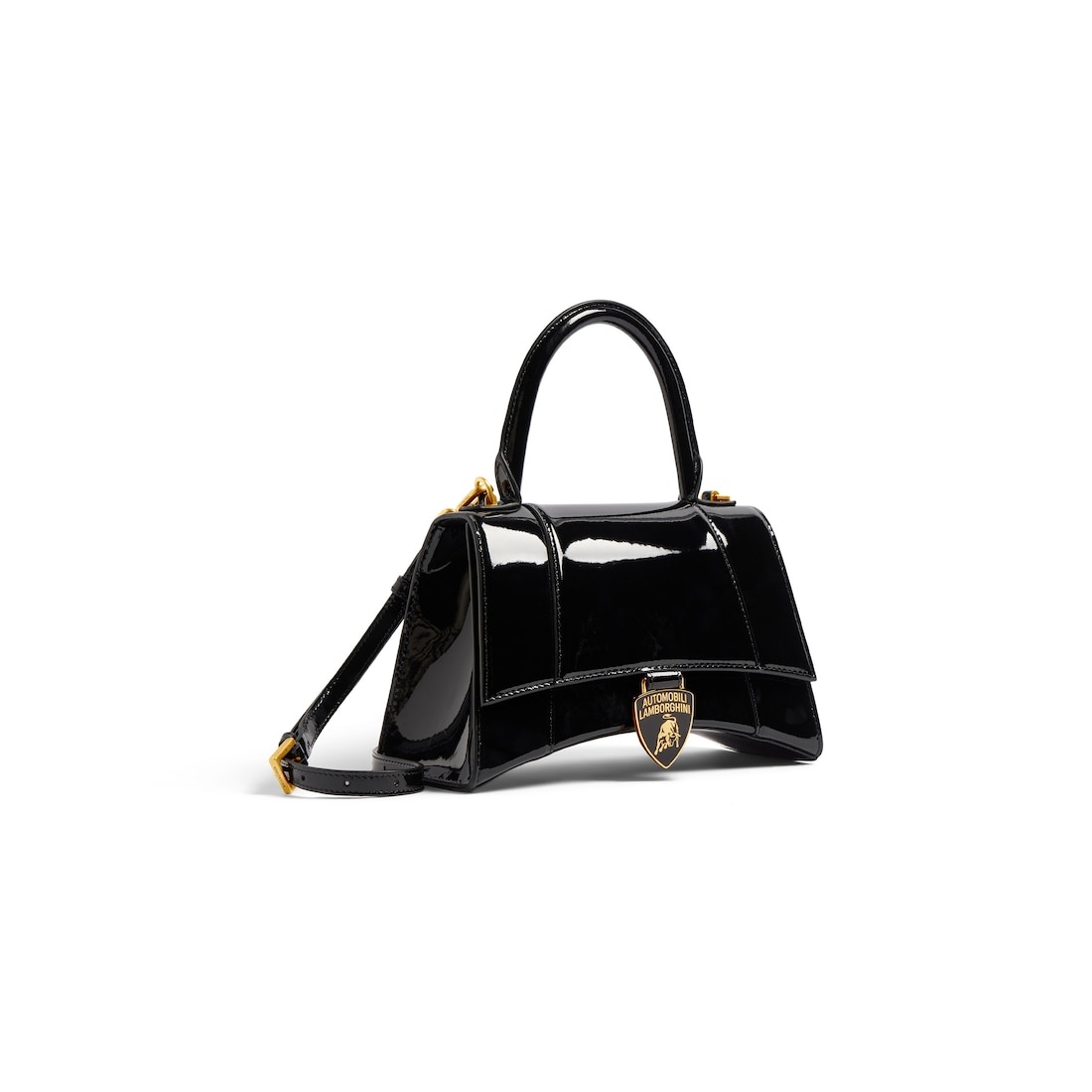 Women's Balenciaga | Automobili Lamborghini Hourglass Handbag Small  in Black - 2