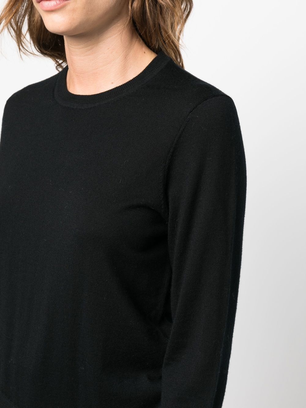 R-neck fine-knit jumper - 5