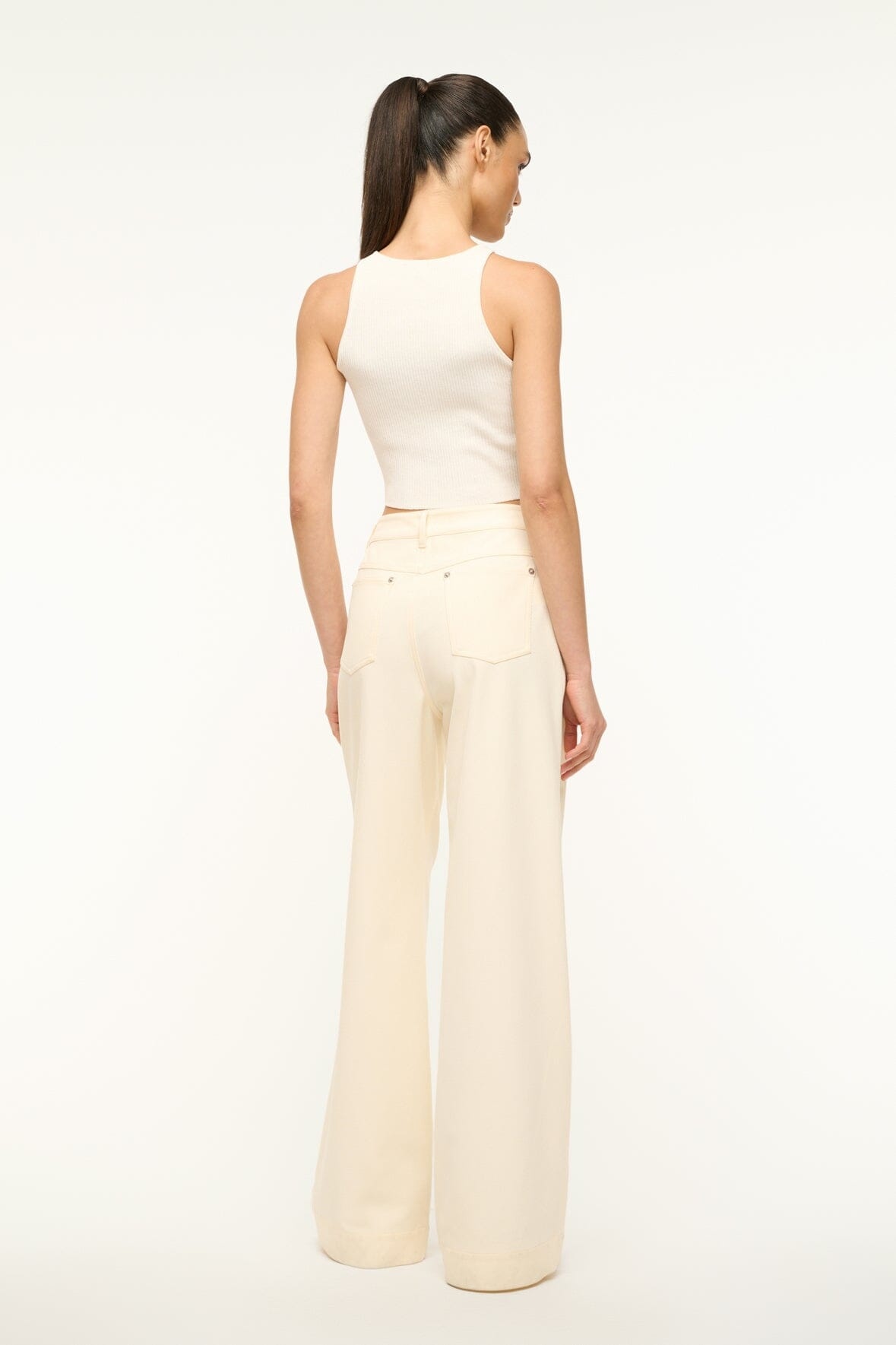 STAUD GRAYSON PANT ECRU - 4