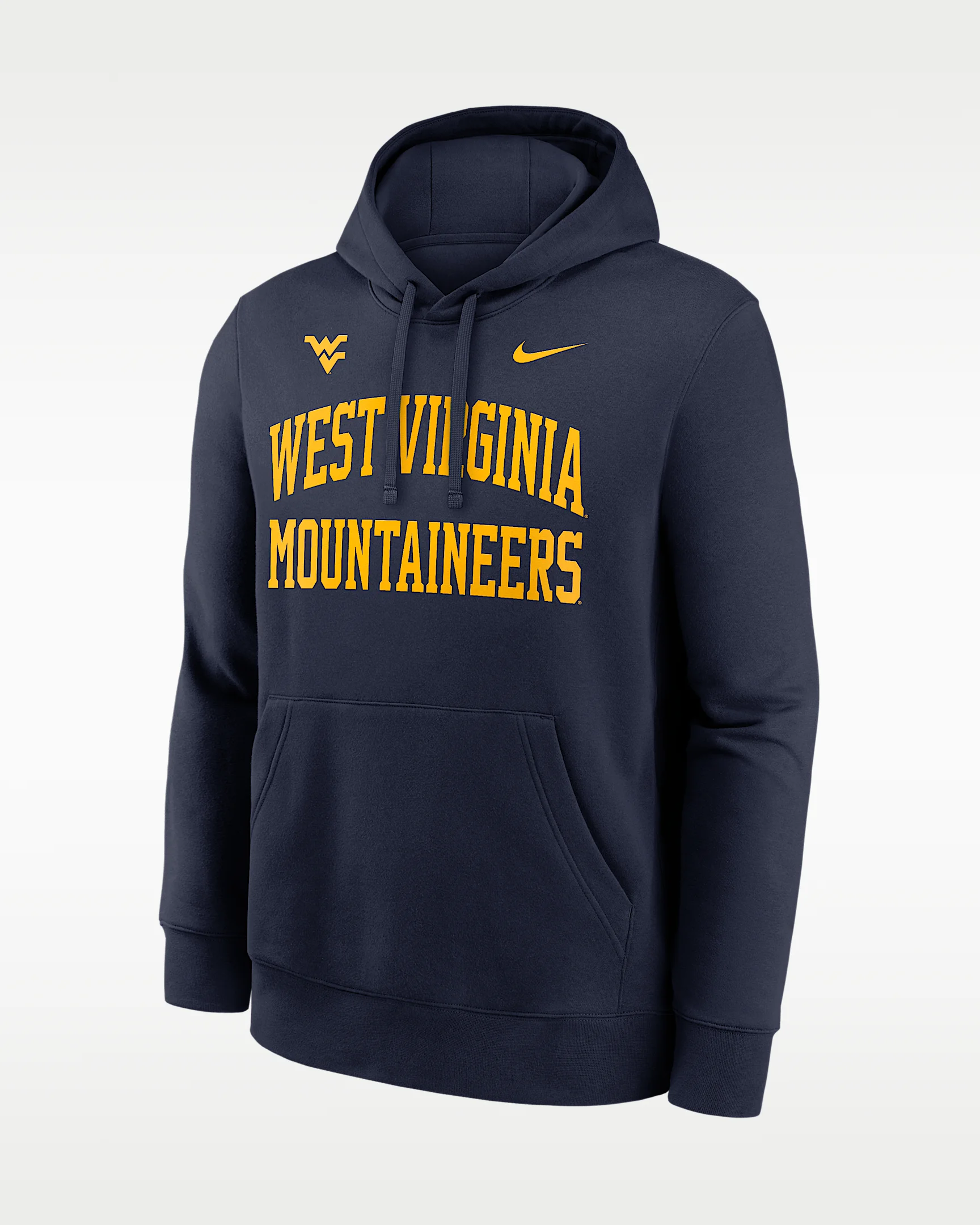 West Virginia Primetime Arched Club Men's Nike College Pullover Hoodie - 1
