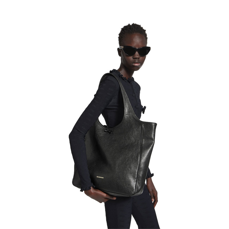 BALENCIAGA Women's Laundrette Tote Bag Medium in Black outlook