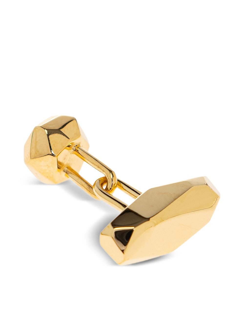 faceted gold cufflinks - 3