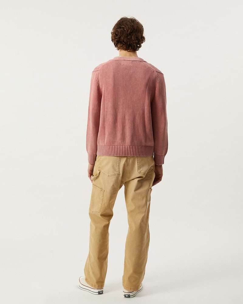 ACID WASH CARDIGAN - RED 4