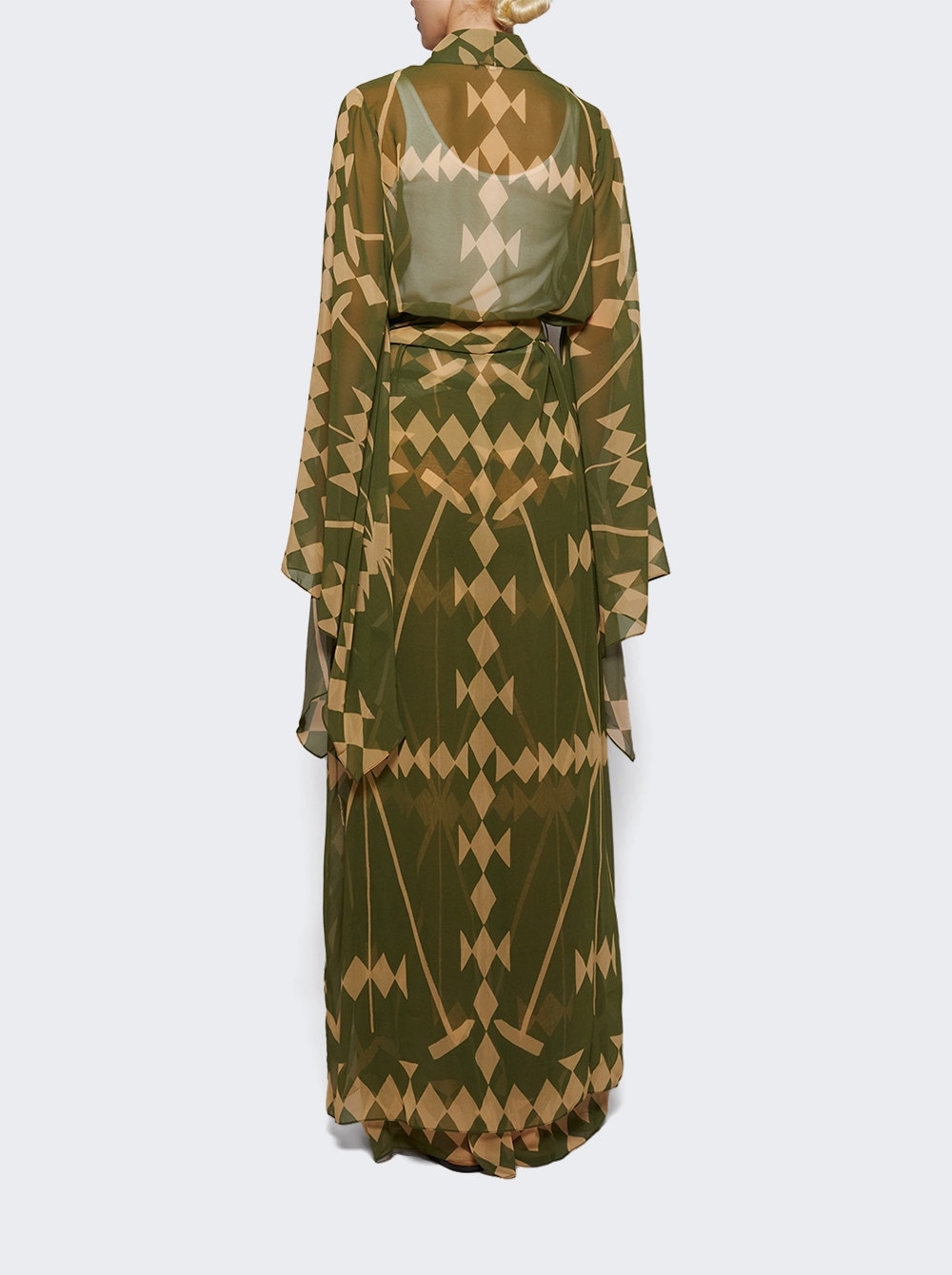 Amazon Kimono Green And Ecru - 4